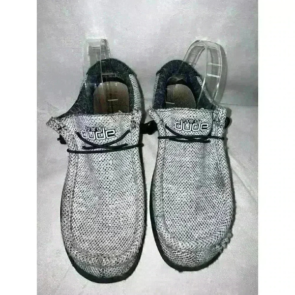 Hey Dude Wally Stretch Poly Slip on Sneaker Mens Sz 8 -‎ Grey & Black (Dark Web) - Picture 3 of 9